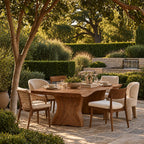 Organic Live Edge Dining Table With Flowing Loop Base For Dining Room