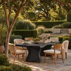 Organic Live Edge Dining Table With Flowing Loop Base For Dining Room