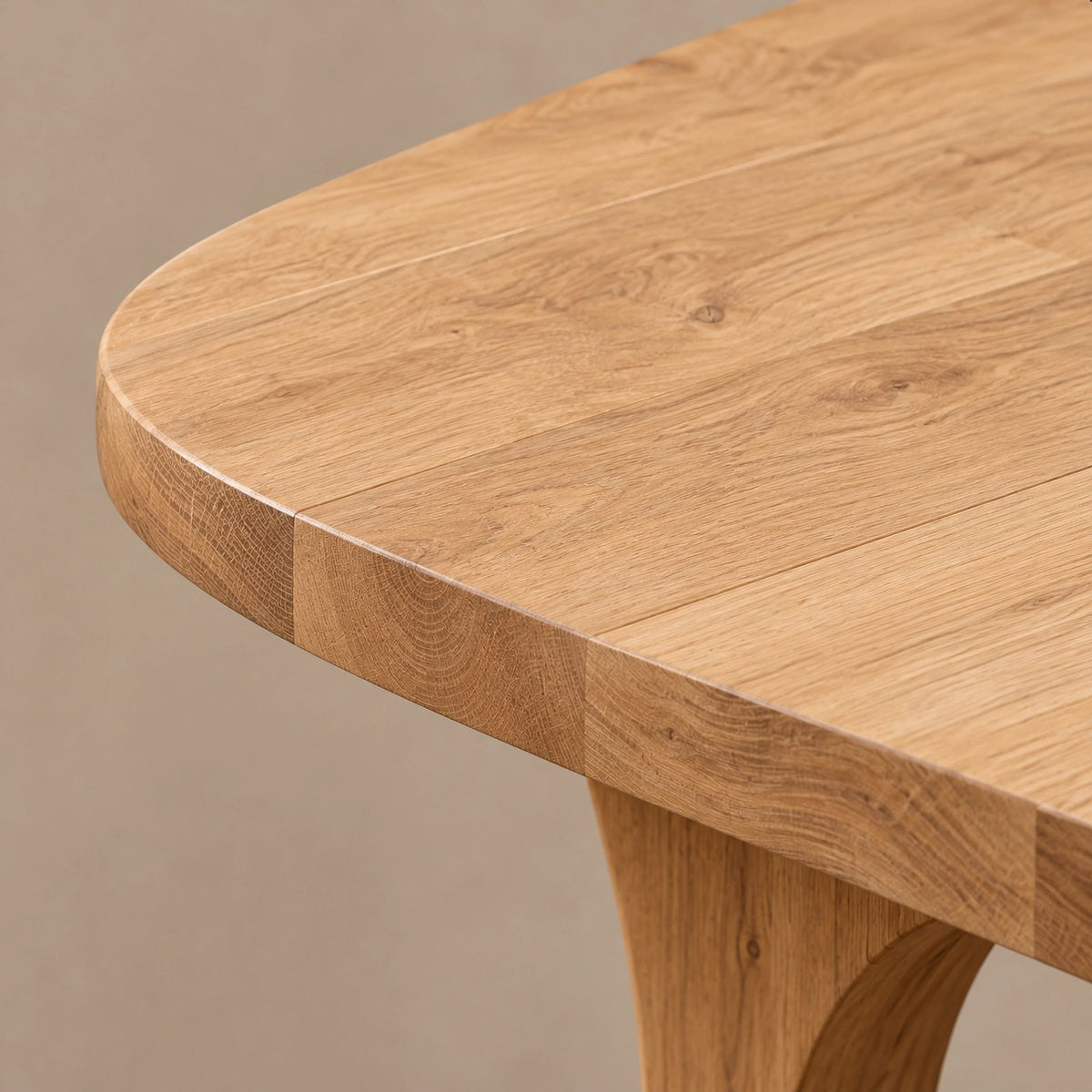 Contemporary Wooden Dining Table With Sculptural Cutout Base For Dining Room