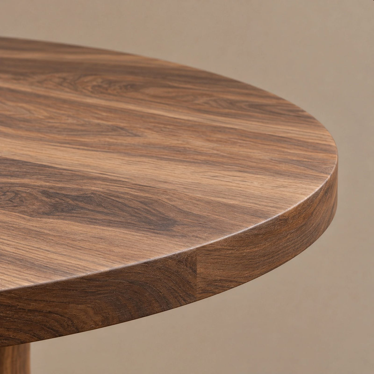 Handcrafted Round Dining Table With Spiral Pedestal Base For Dining Room