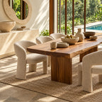 Minimalist Live Edge Dining Table With Flat Panel Legs For Dining Room
