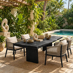 Minimalist Live Edge Dining Table With Flat Panel Legs For Dining Room
