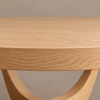 Modern Round Dining Table With Arched Open Pedestal For Dining Room