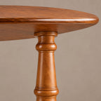 Classic Round Dining Table With Turned Wood Pedestal For Kitchen