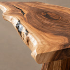 Farmhouse Live Edge Dining Table With Crossed Post Legs For Dining Room
