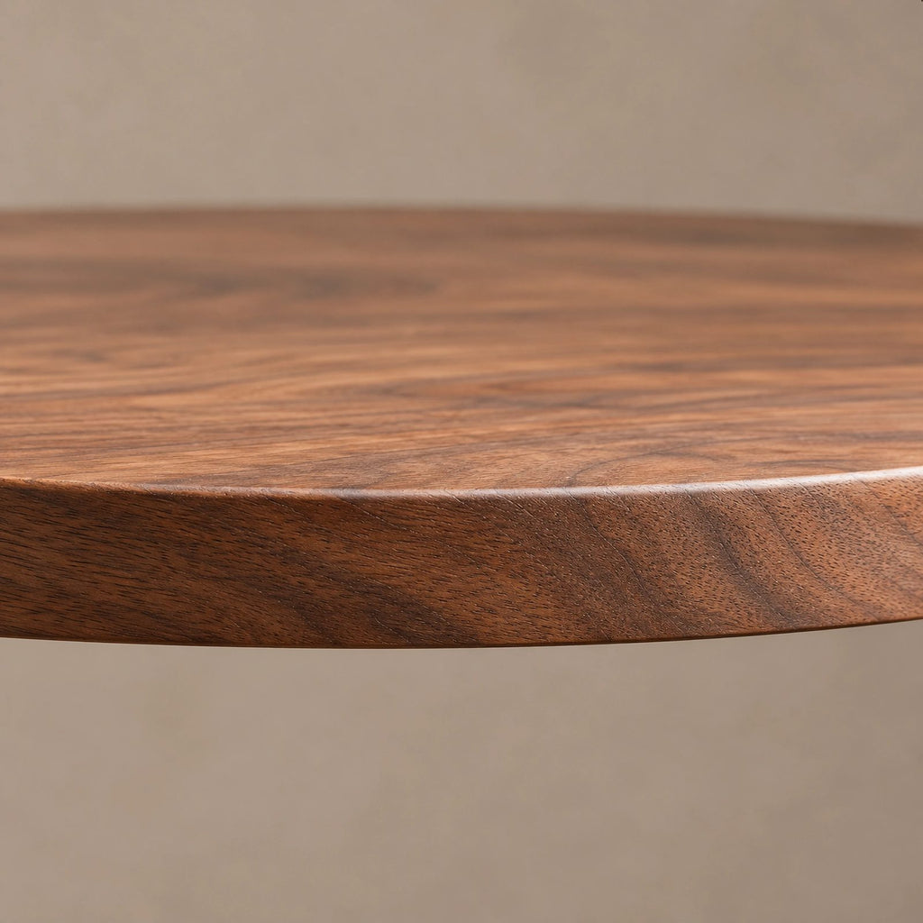 Modern Solid Wood Dining Table With Sculpted Pedestal Base For Dining Room