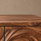 Modern Sideboard With Raised Swirl Grain Doors For Living Room