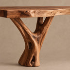 Organic Live Edge TV Stand With Branch Leg Base For Living Room