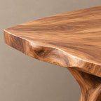 Rustic Live Edge TV Stand With Two Tier Branch Base For Living Room