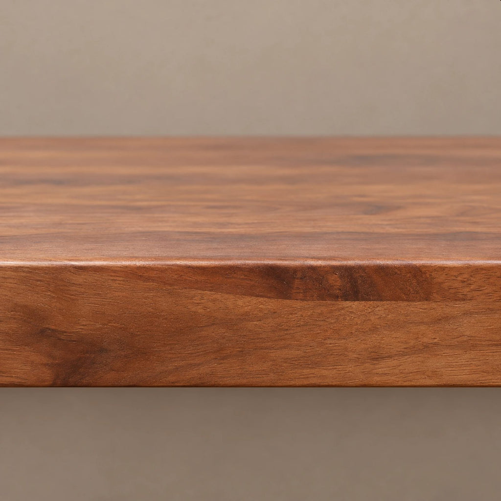 Contemporary Curved Wood TV Stand With 3 Drawers For Living Room