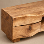 Artisan Live Edge TV Console With Open Cubby For Living Room
