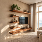Modern 2-Piece Wall-Mounted TV Console For Living Room