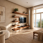 Modern 2-Piece Wall-Mounted TV Console For Living Room
