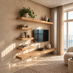 Modern 2-Piece Wall-Mounted TV Console For Living Room