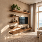 Modern 2-Piece Wall-Mounted TV Console For Living Room