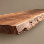 Minimalist Live Edge Floating TV Stand For Living Room