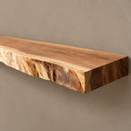 Scandinavian Live Edge Floating Media Console For Living Room