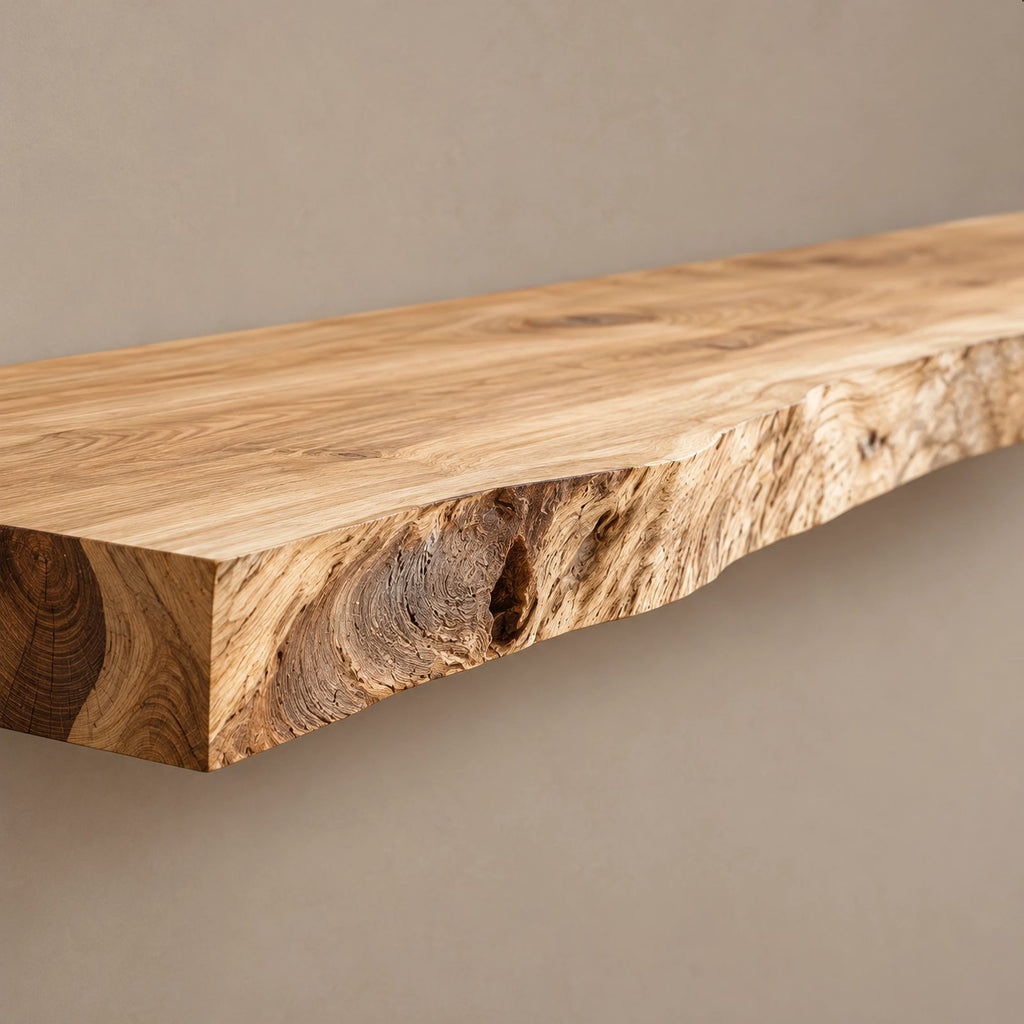 Scandinavian Live Edge Floating Media Console For Living Room