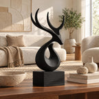 Organic Wood Sculpture With Branching Curved Form For Living Room