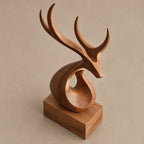 Organic Wood Sculpture With Branching Curved Form For Living Room