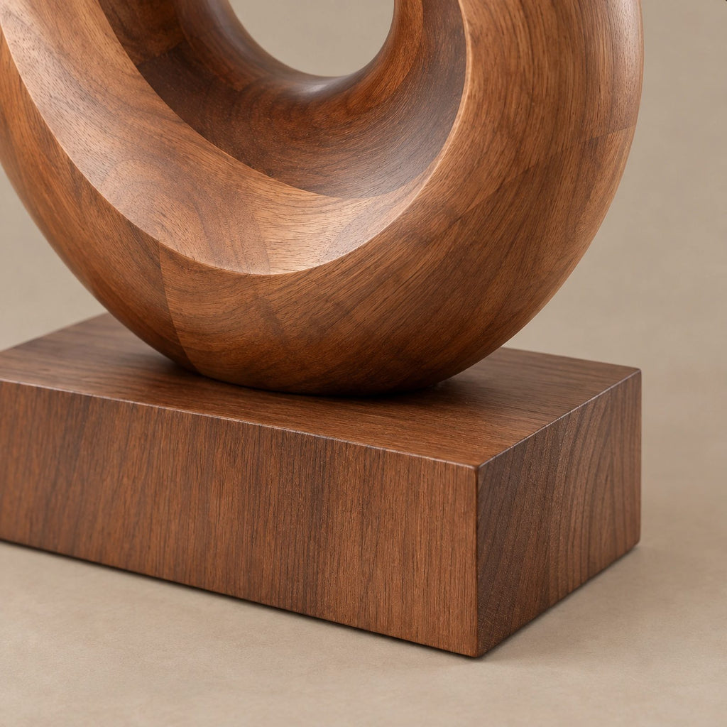 Coastal Wood Sculpture With Twin Flame Tendrils For Living Room
