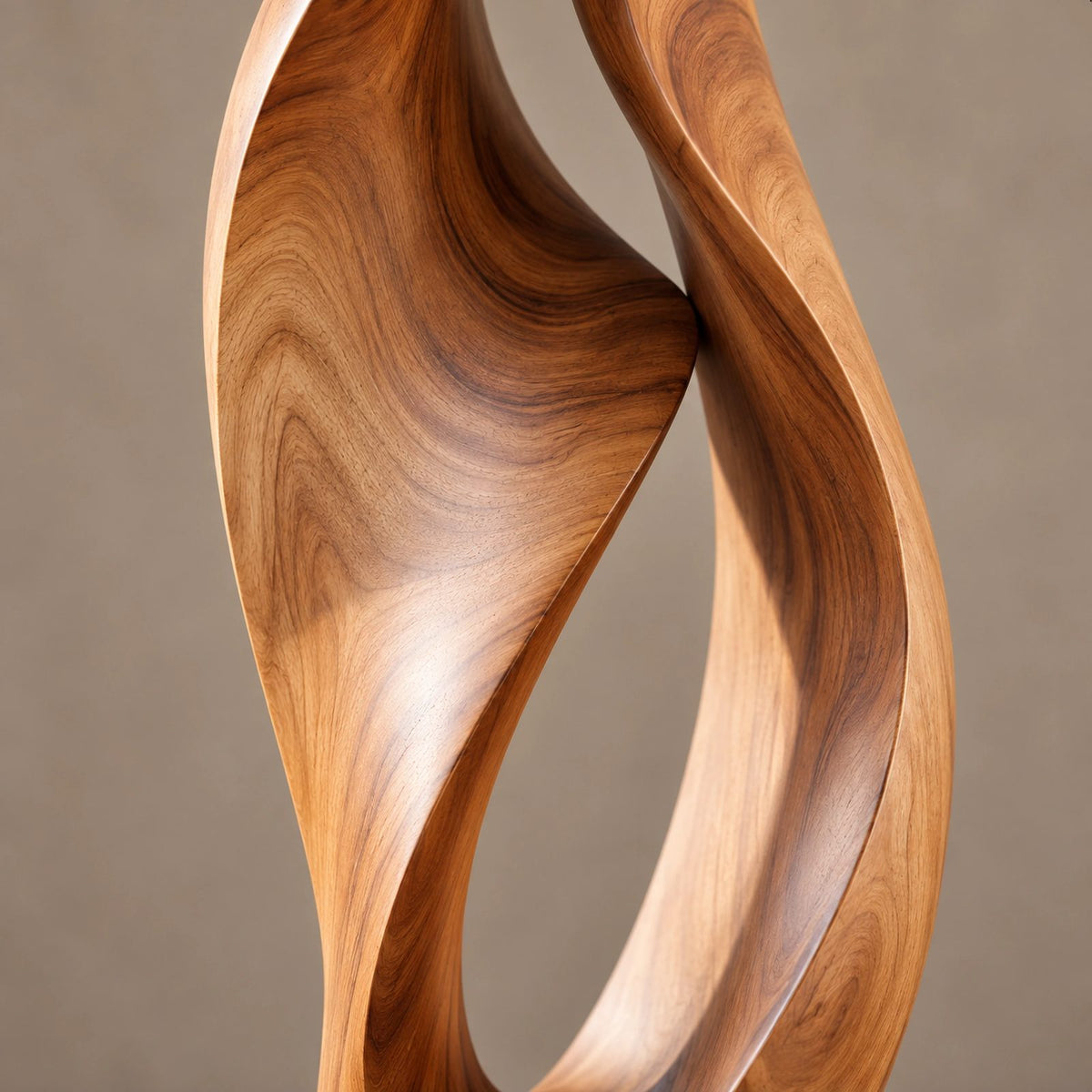 Contemporary Flame Floor Sculpture With Sweeping Curves For Home Office
