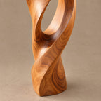 Contemporary Flame Floor Sculpture With Sweeping Curves For Home Office