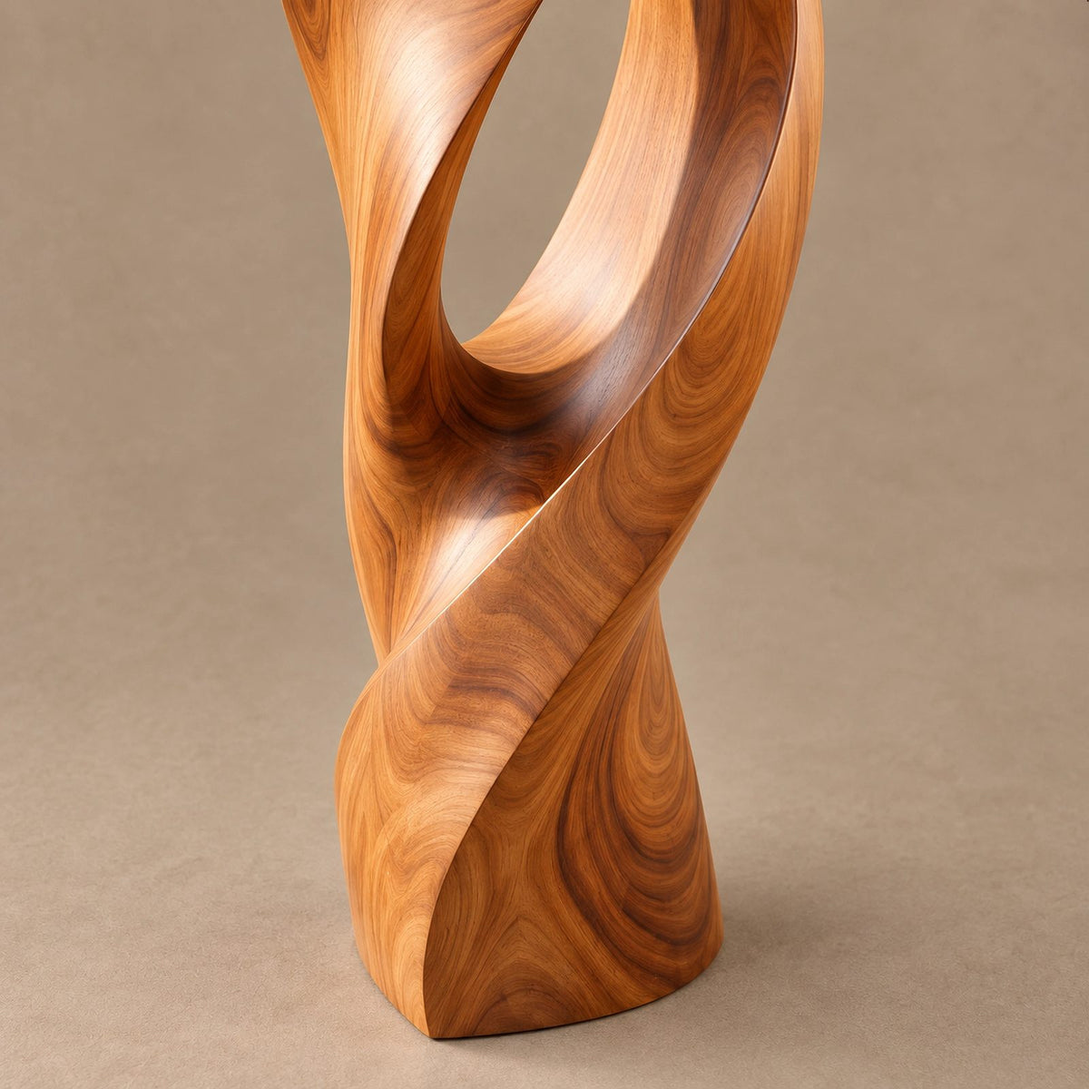 Contemporary Flame Floor Sculpture With Sweeping Curves For Home Office