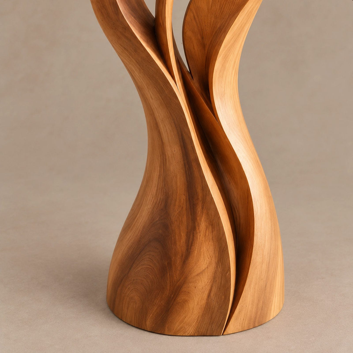 Modern Flame Cluster Floor Sculpture With Curved Blades For Entryway