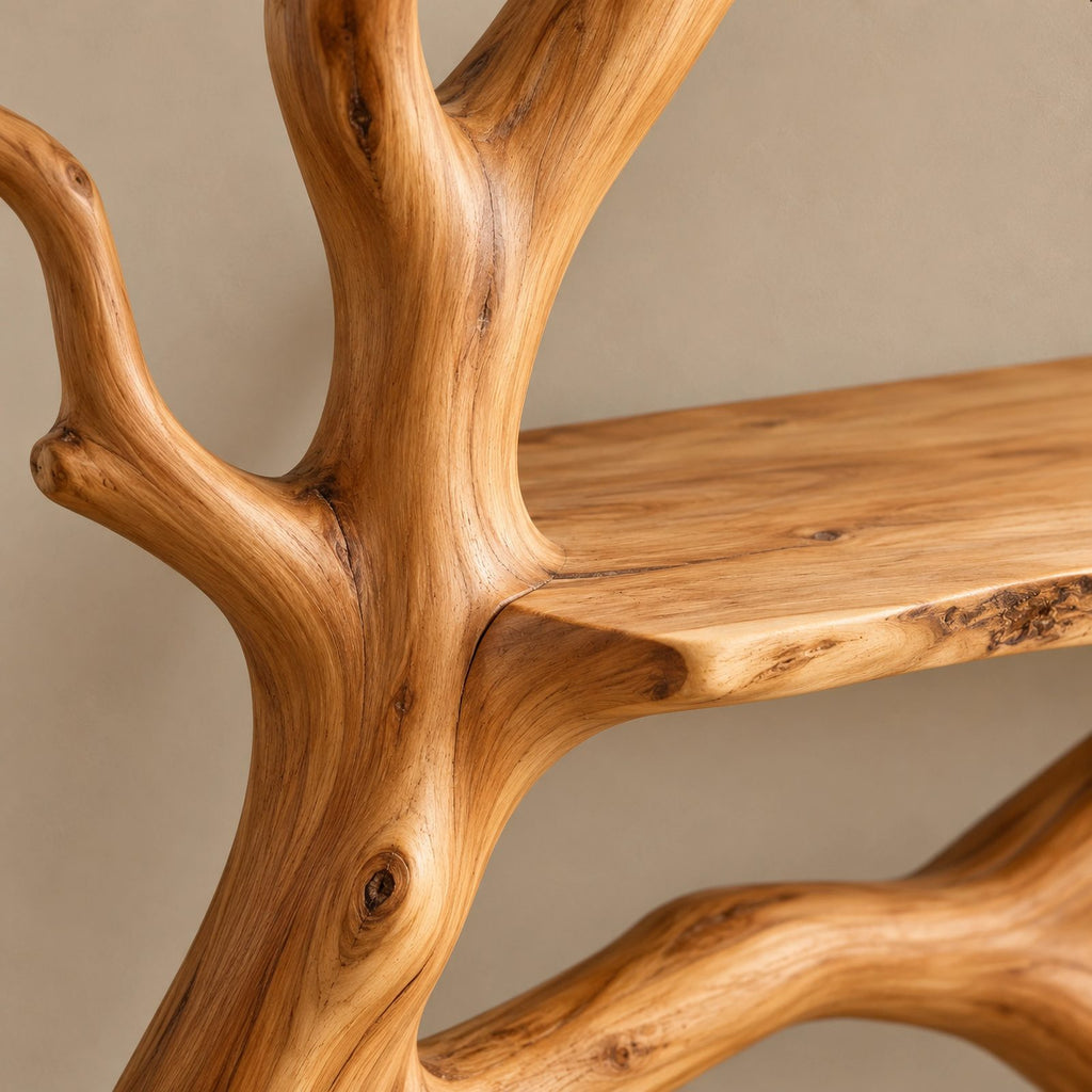 Contemporary Wall Tree Bookshelf With Wide Branch Span For Living Room