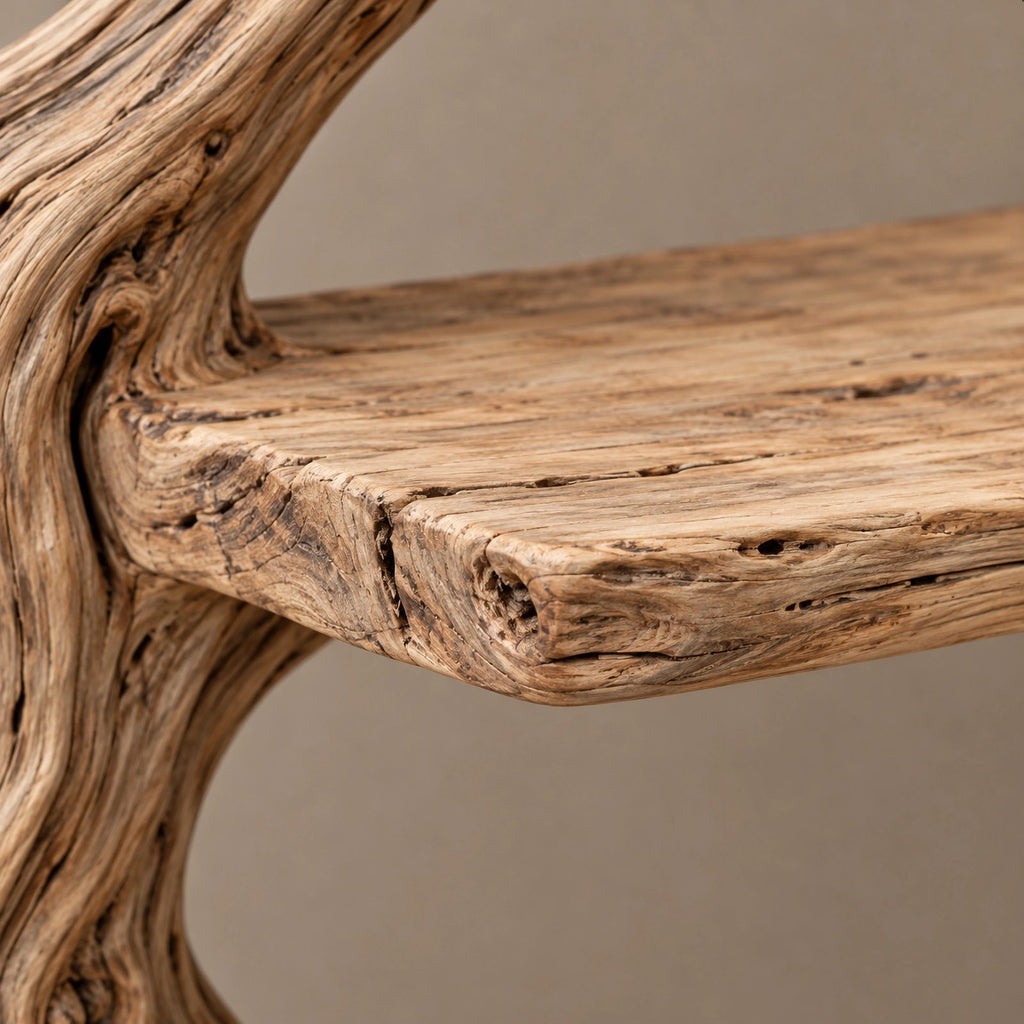 Minimalist Driftwood Tree Bookshelf With Sculpted Branch Form