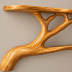 Modern Solid Wood Tree Bookshelf With Curved Branch Shelves For Living Room