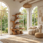 Organic Tree Bookshelf With Asymmetrical Branch Shelves For Living Room