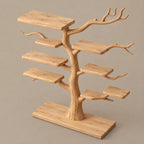 Farmhouse Solid Wood Kids Tree Bookshelf With Multi Branch Display Shelves