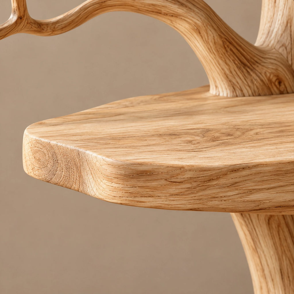 Contemporary Freestanding Wood Tree Bookshelf With Sinuous Branch Shelves