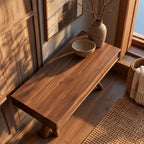 Modern Twin Branch Console Table With Center Drawer For Entryway