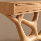 Scandinavian Y Branch Console Table With Drawer For Living Room