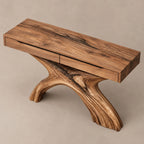 Contemporary Flowing X Leg Console Table With Drawers For Entryway