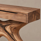Contemporary Flowing X Leg Console Table With Drawers For Entryway