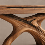 Contemporary Flowing X Leg Console Table With Drawers For Entryway