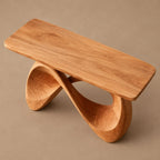 Organic Sculpted Console Table With Infinity Loop Base For Entryway