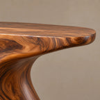Organic Wood Console Table With Curved Branch Base For Entryway