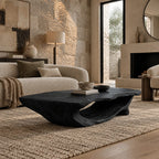 Sculptural Live Edge Coffee Table With Hollow Root Arch For Living Room