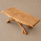 Freeform Live Edge Coffee Table With Woven Root Legs For Living Room