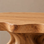 Natural Round Coffee Table With Spreading Root Base For Living Room