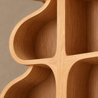 Whimsical Tree Silhouette Wood Bookshelf For Living Room