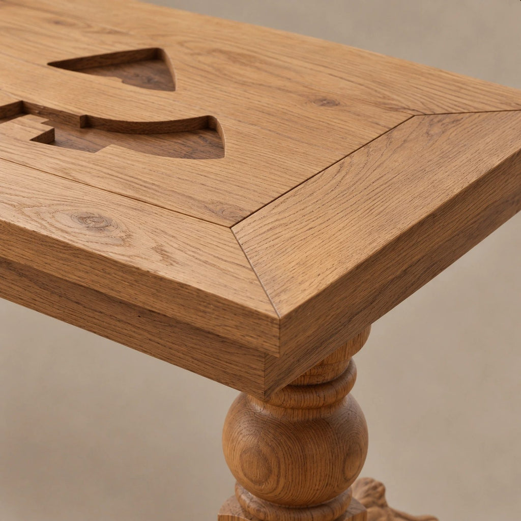 Rustic Turned Leg Wood Coffee Table With Root Base For Living Room