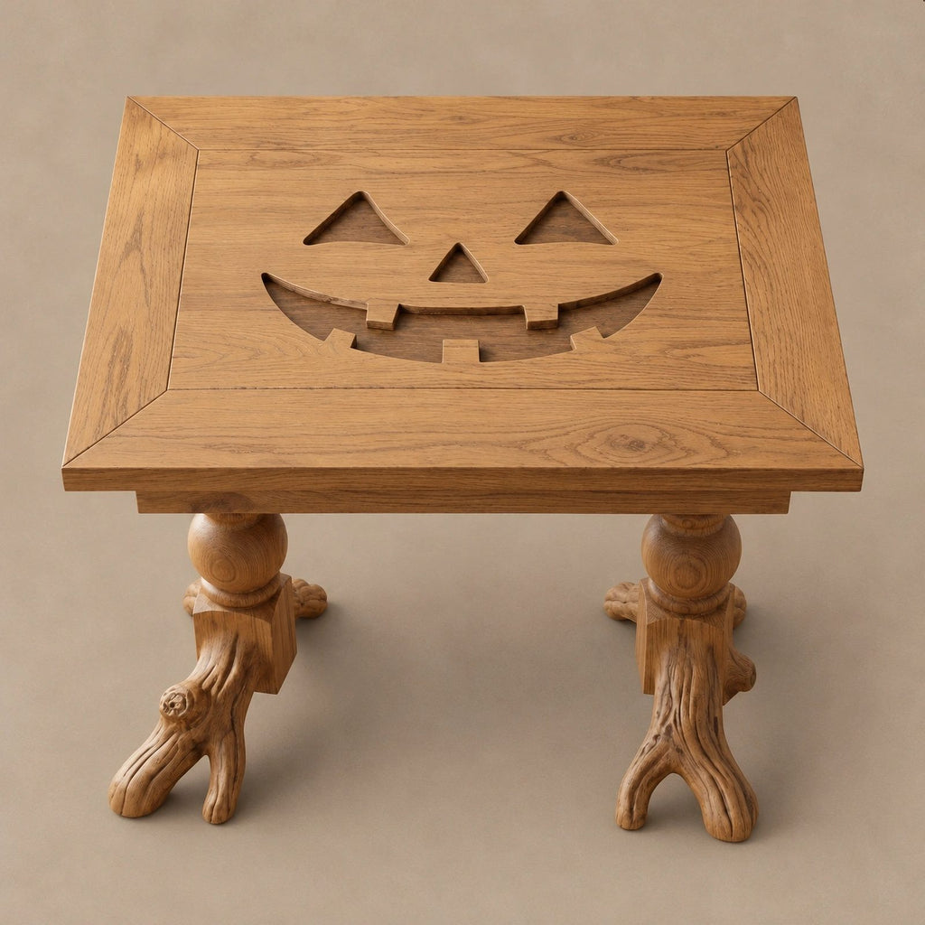 Rustic Turned Leg Wood Coffee Table With Root Base For Living Room