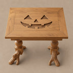 Rustic Turned Leg Wood Coffee Table With Root Base For Living Room