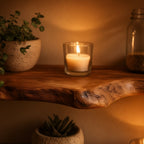 Solid Wood Live-Edge Floating Wall Shelf Sculptural Slab for Cozy Bedroom Corner